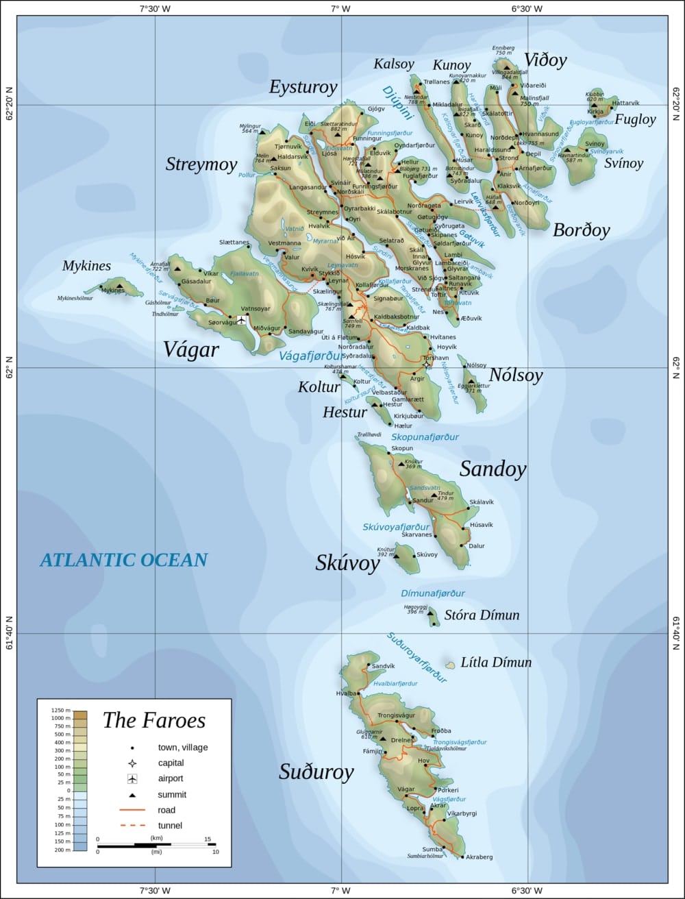 mapa de las islas feroe pasaporte nomada