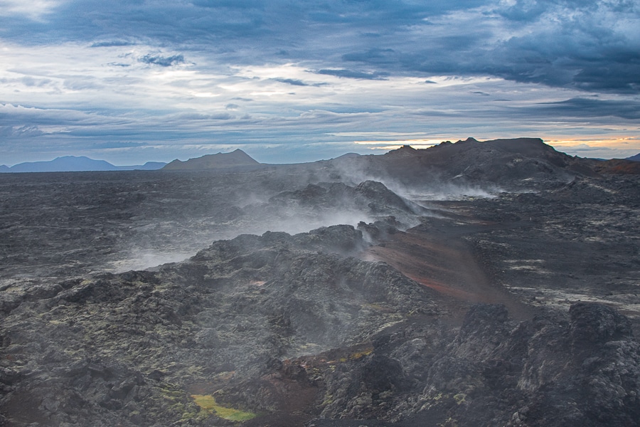 Caldera de Krafla humeando
