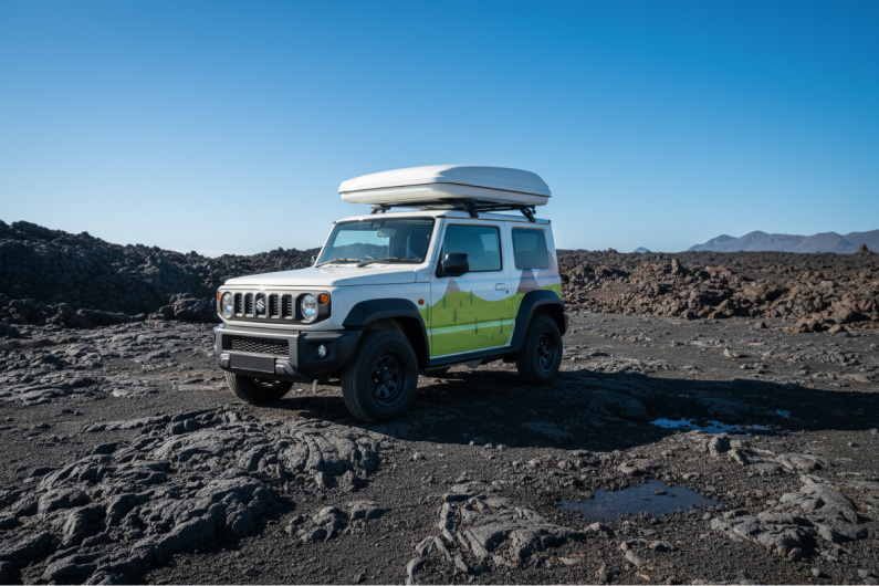 Vehículo todo terreno 4x4 en Islandia
