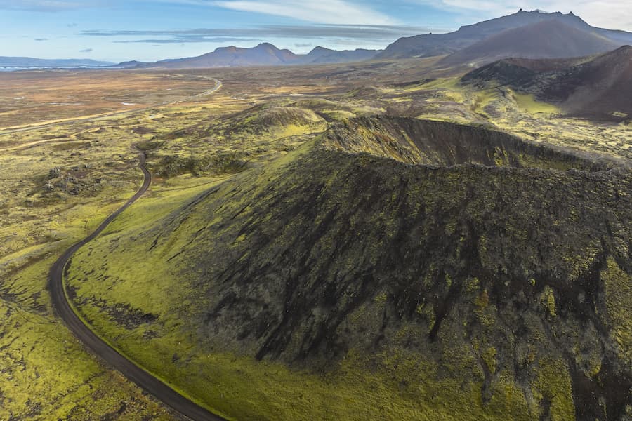 Paisaje volcánico en la península de Snaefellsnes
