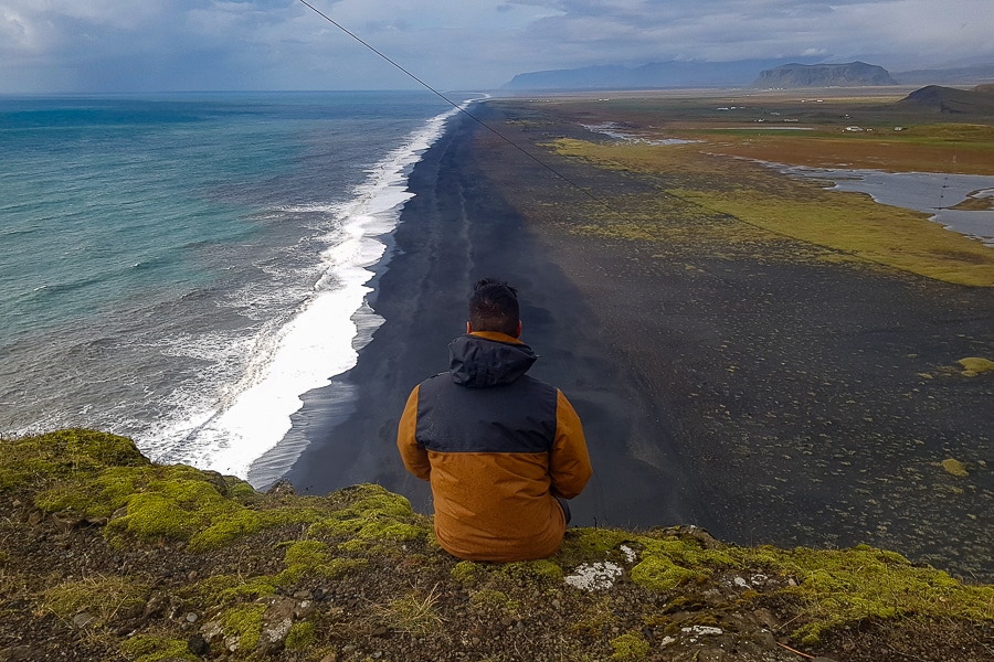 Playa de Sólheimasandur desde el mirador de Dyrhólaey