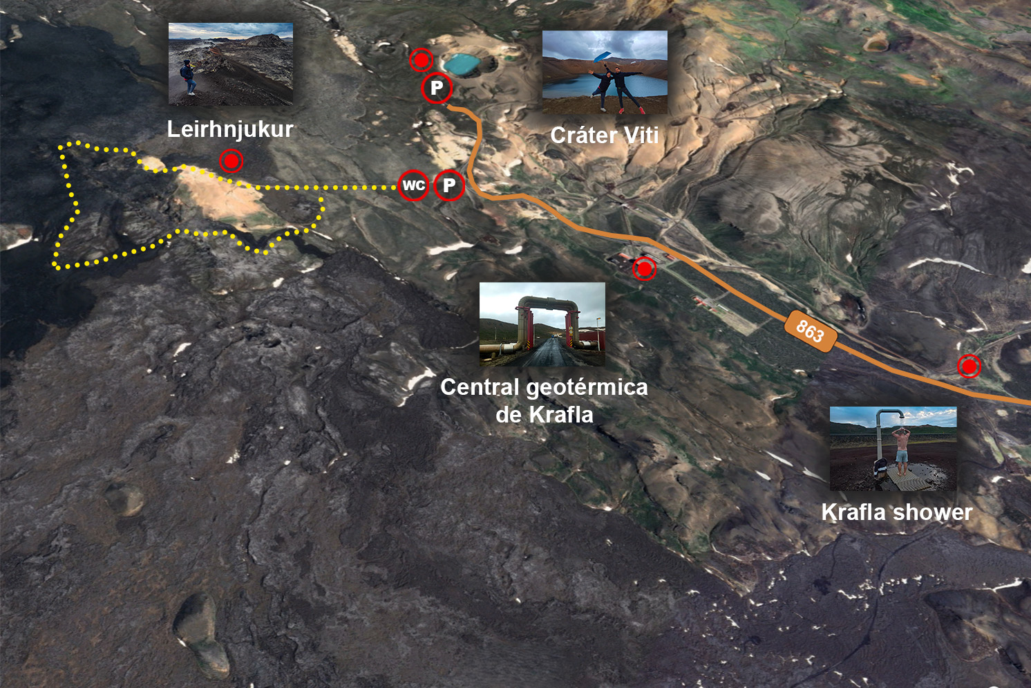 Mapa de Krafla