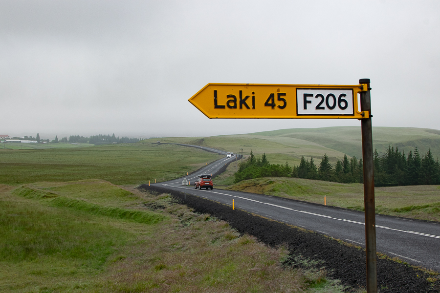 Cruce de la F206 cerca de Fjaðrárgljúfur