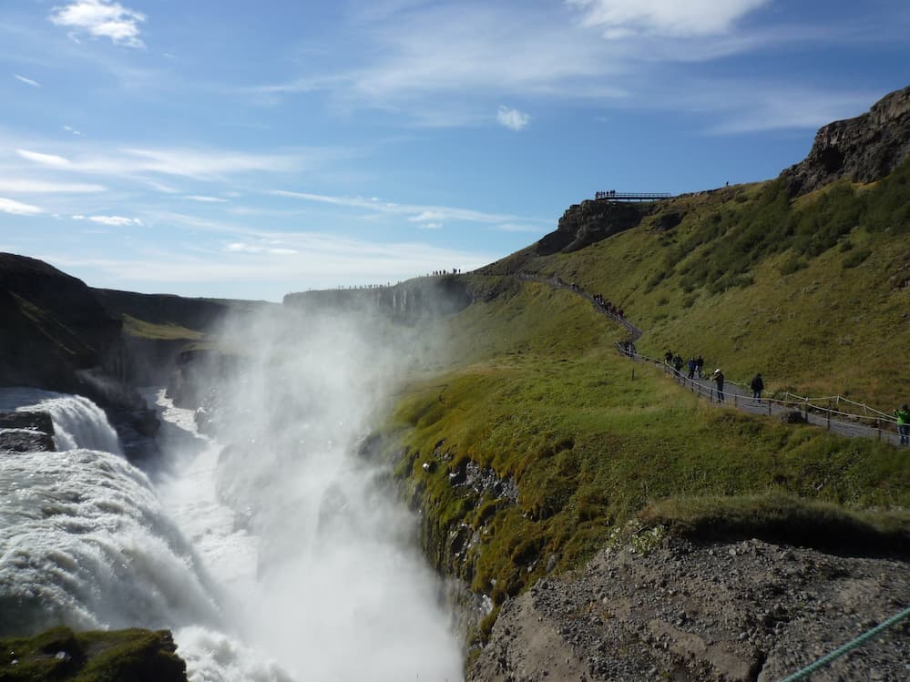 Cañón del río Hvitá en Gullfoss
