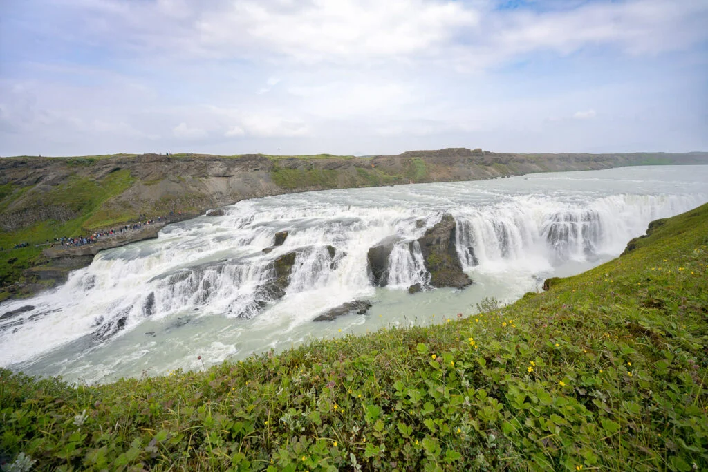 Vistas de Gullfoss desde el mirador oriental